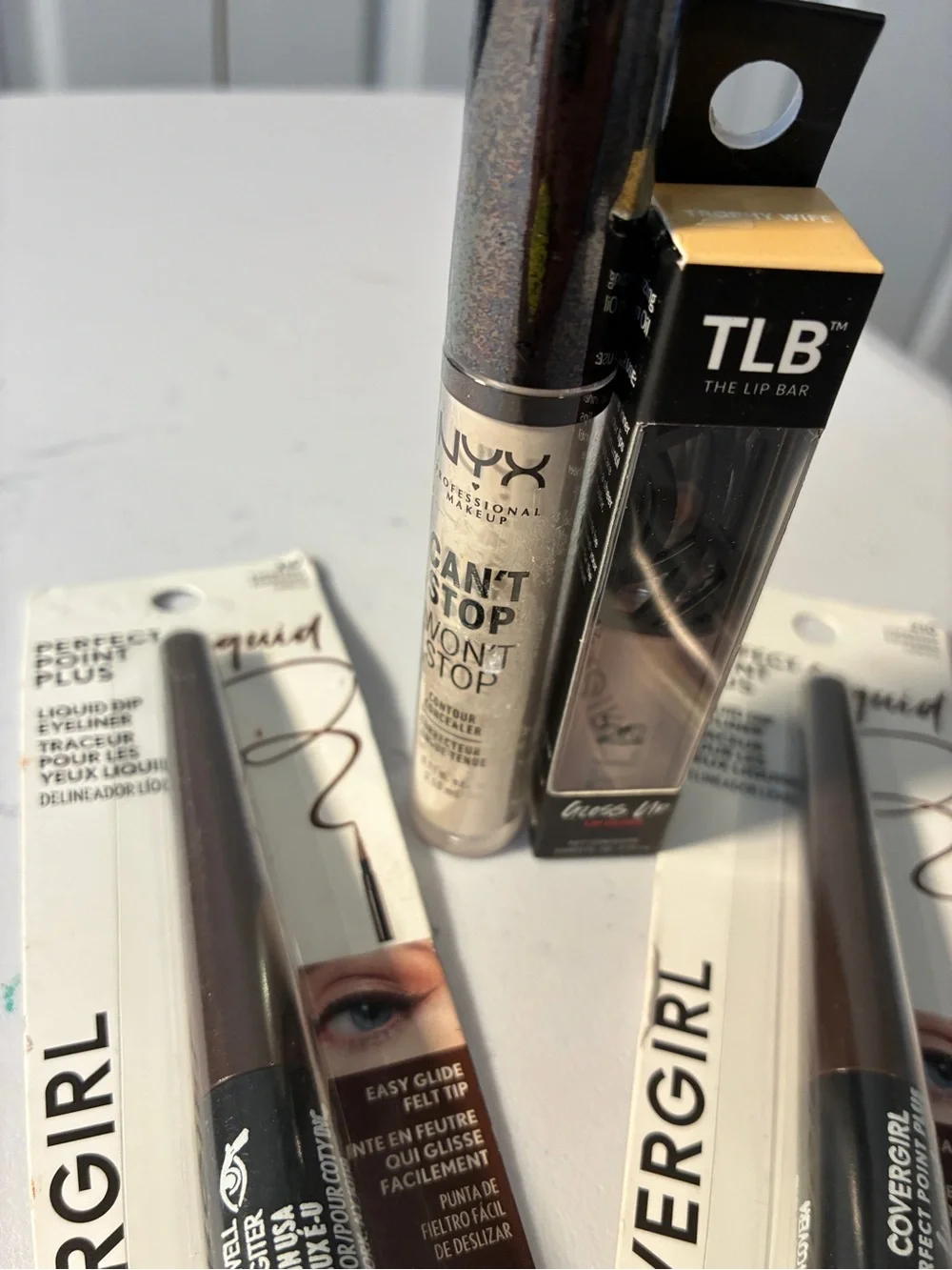 New Makeup Lot: NYX + The Lip Bar + 2 CoverGirl Liners (4 Items)